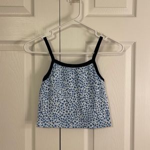 Brandy Melville blue cheetah / leopard belle tank